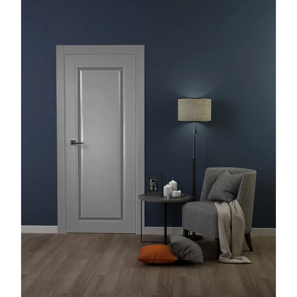 Дверь межкомнатная глухая Аурум 1 эмаль серый 2000x700 мм BELWOODDOORS STLM-2146978 - Вид №1