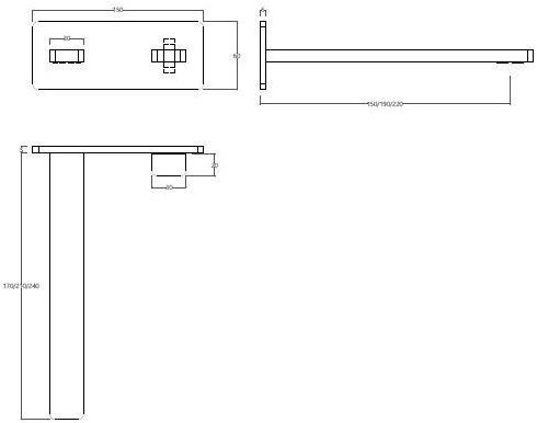 Water Evolution Смеситель для умывальника настенный из хромированной латуни Itap sun-id-1371837 - Вид №2