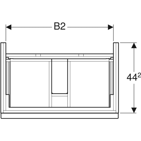 841392000 Шкафчик для раковины Geberit iCon, с двумя выдвижными ящиками Geberit  - Вид №2