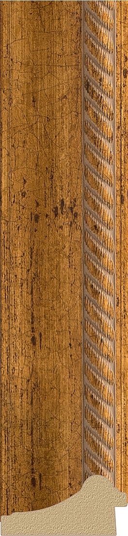 BY 7317 Зеркало в багетной раме - состаренная бронза с плетением 70 mm EVOFORM Octagon - Вид №3