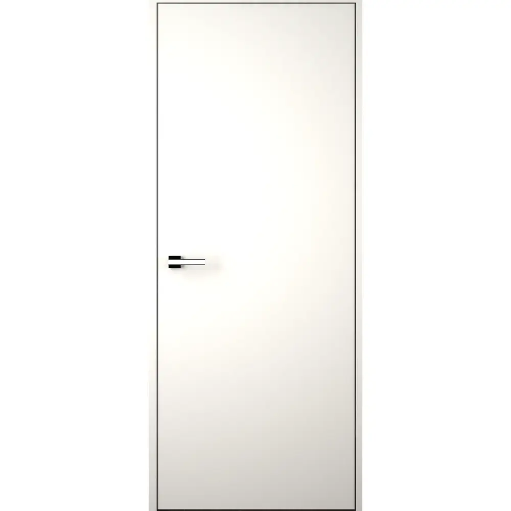 Дверь межкомнатная глухая INVISIBL Л_Р 80x200 см эмаль белый с замком 86726260 STLM-2100356 Santreyd 