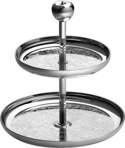 10565031 Christofle Блюдо двухъярусное для конфет "Райский сад" (посеребр.) Посеребрение