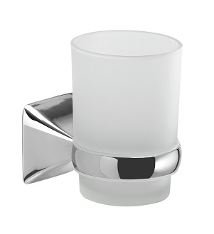 CE10(13) Gedy G-Cervino, настенный стеклянный стакан, цвет хром