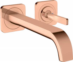 36106300 Смеситель для раковины, однорычажный, скрытого монтажа, настенный, со штыревой ручкой, изливом 221 мм и накладками AXOR CITTERIO E