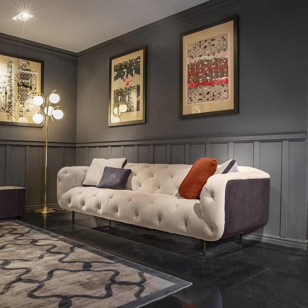 3-местный бархатный диван capitonné Formitalia Overseas ARCH-00133193 - Вид №5