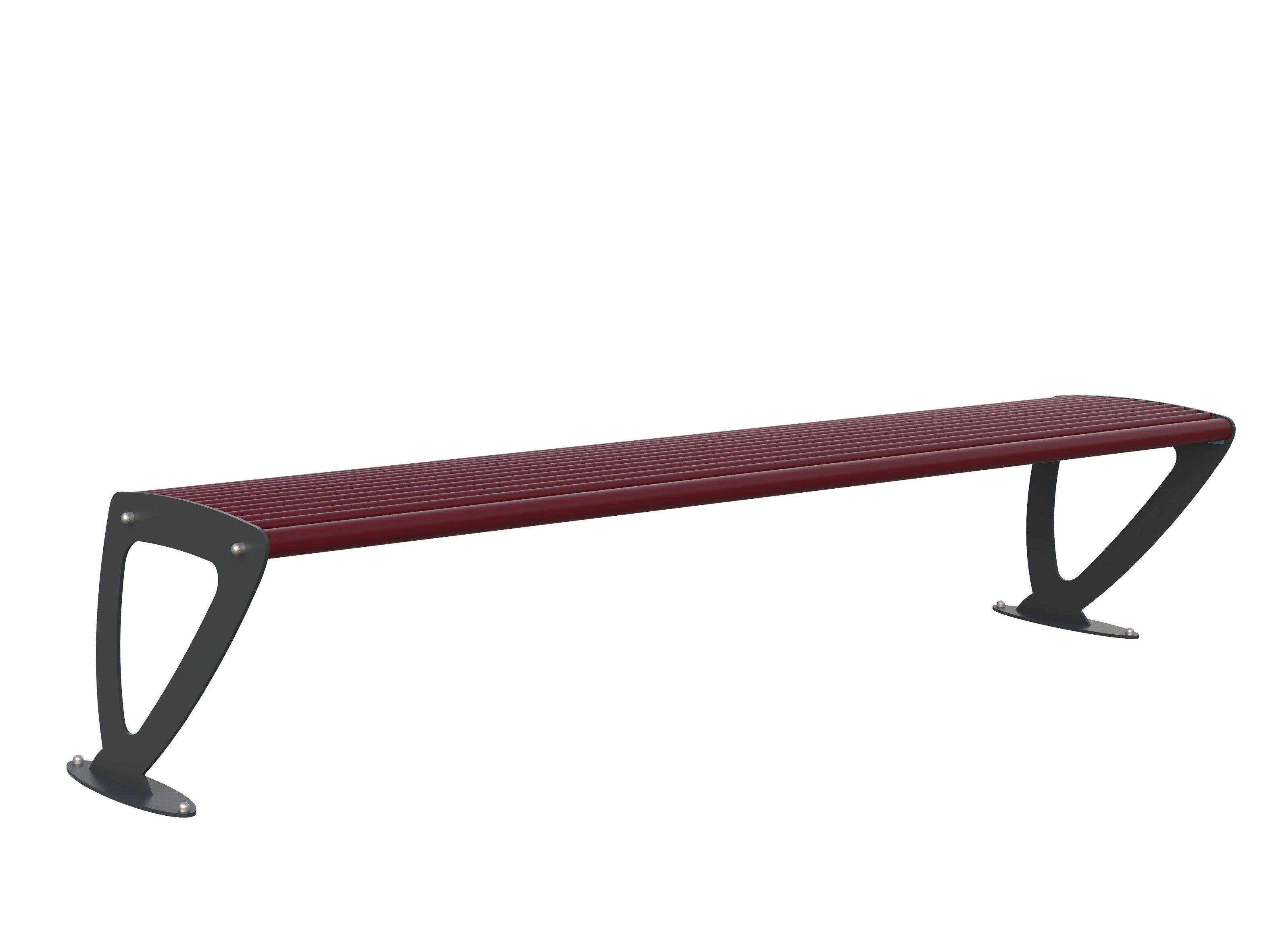 Оцинкованная стальная скамья без спинки Lazzari BRUXELLES ARCH-00030594 - Вид №3