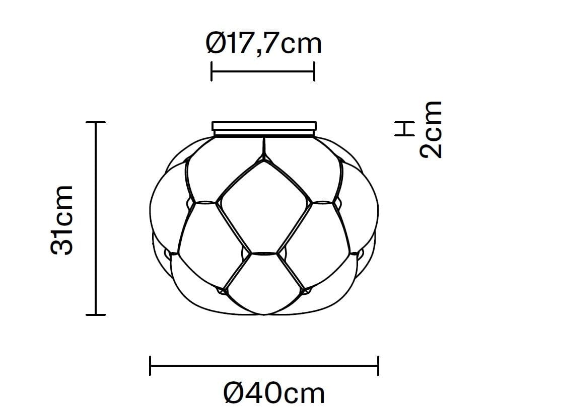 Стеклянный потолочный светильник Fabbian Cloudy ARCH-00103900 - Вид №6