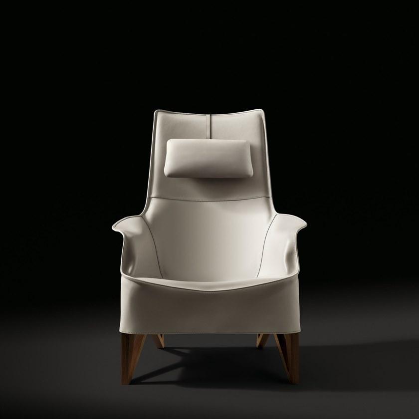 Giorgetti Кожаное кресло с подголовником Mobius sun-id-1455860 - Вид №1