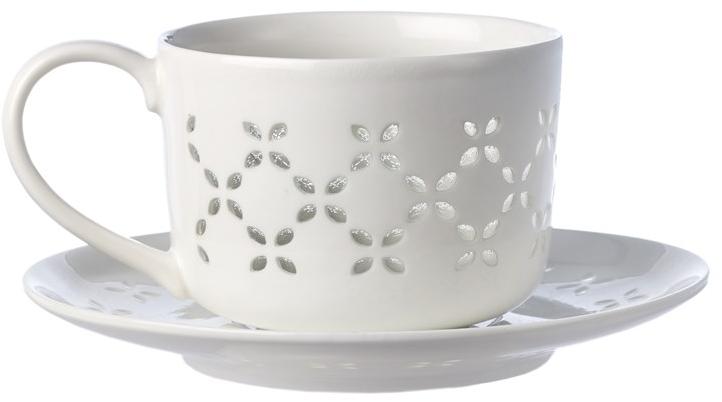 Pols Potten Набор фарфоровых чашек с блюдцем Pierced 230-400-470  - Вид №1