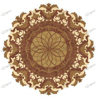 Художественный паркет Da Vinci Розетка 26-071 Дуб Селект (Гладкая) х1000диаметр мм 260090071