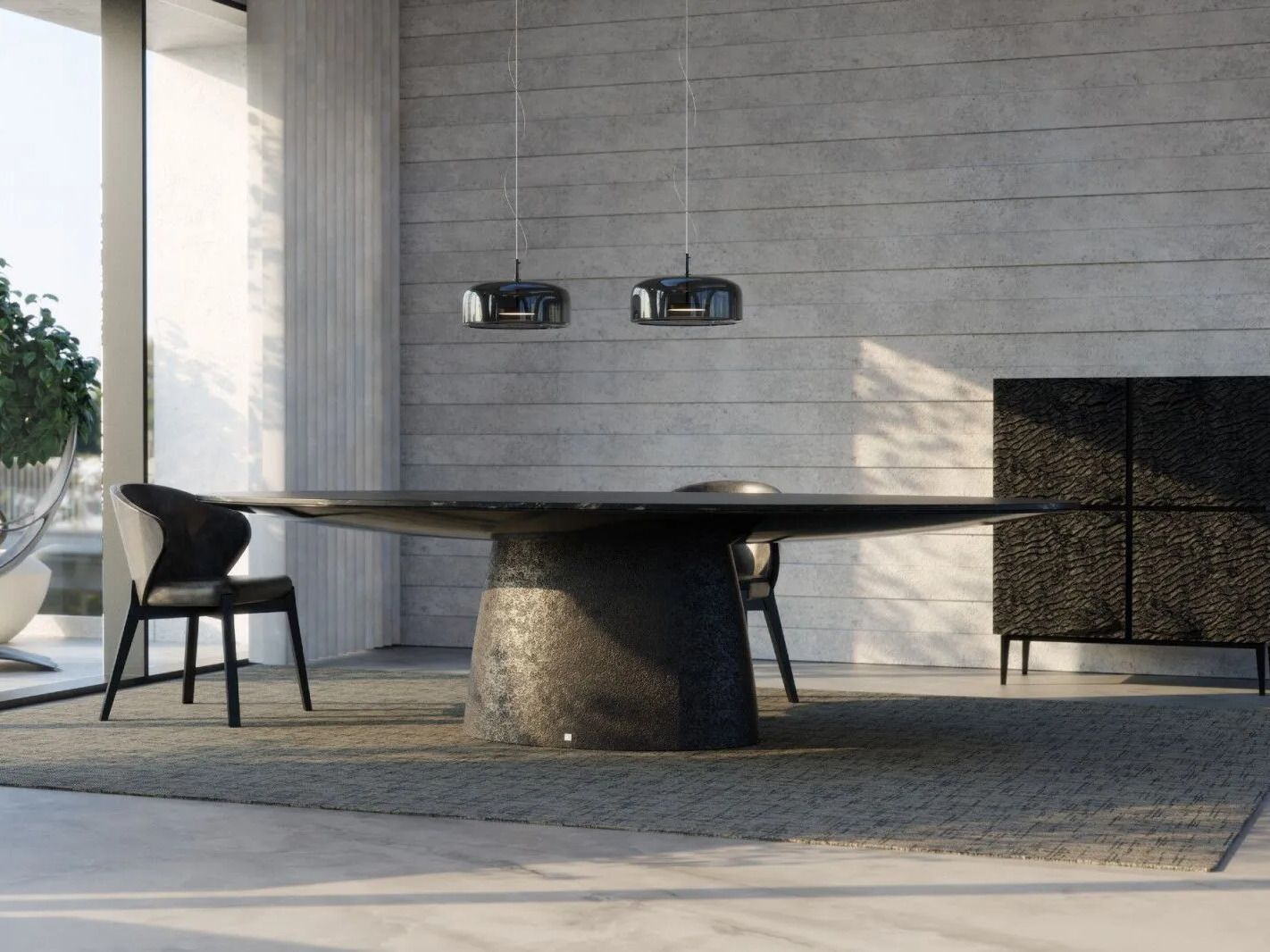 Овальный стол из стекловолокна с мраморным верхом GANSK MAGNA ARCH-00112162 - Вид №6