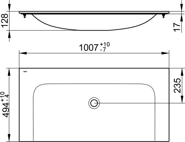 32970311000 Керамический умывальник KEUCO Plan - Вид №2