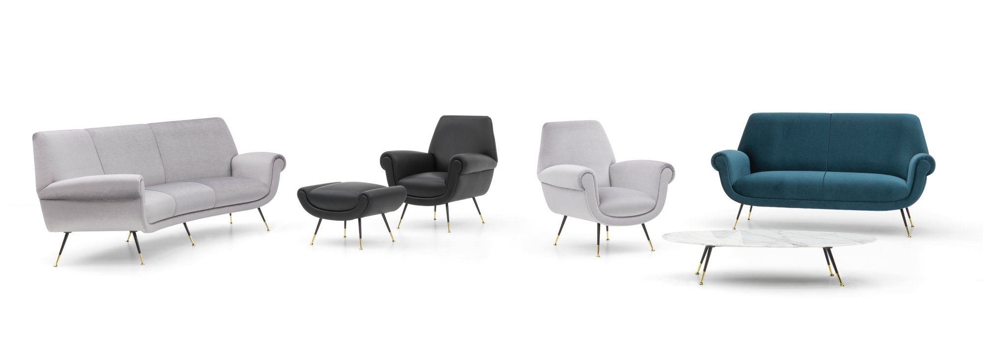 Изогнутый диван из ткани Minotti Albert &amp ARCH-00048168 - Вид №3