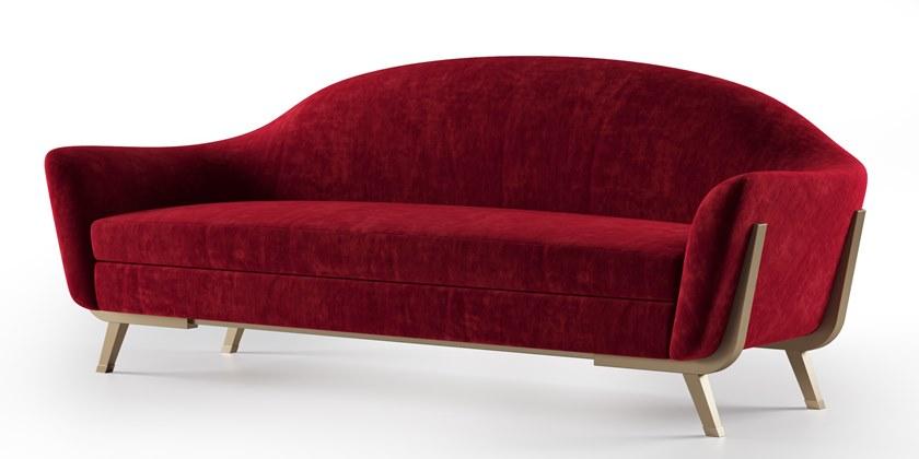 Duquesa & Malvada 3-х местный бархатный диван Caprice Dmu011 - Вид №1