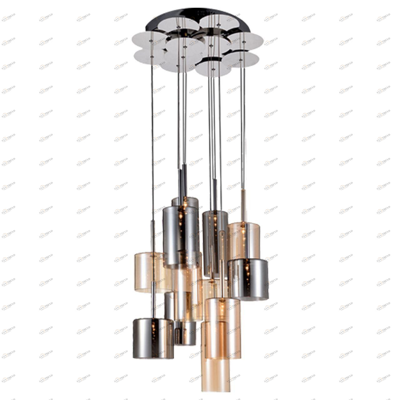 Дизайнерская подвесная люстра Spot Light Flaconetta 1301228 серая SPOT LIGHT ДИЗАЙНЕРСКИЕ, FLACONETTA 108243 Серый 