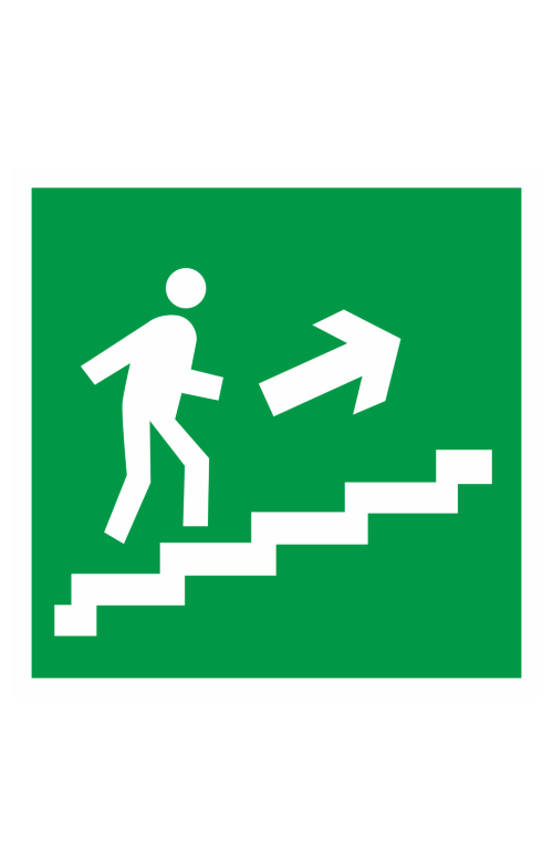 68627 Знак "Направление к эвакуационному выходу по лестнице вверх"  Эвакуационные знаки размер 100 х 100 мм Спецодежда 