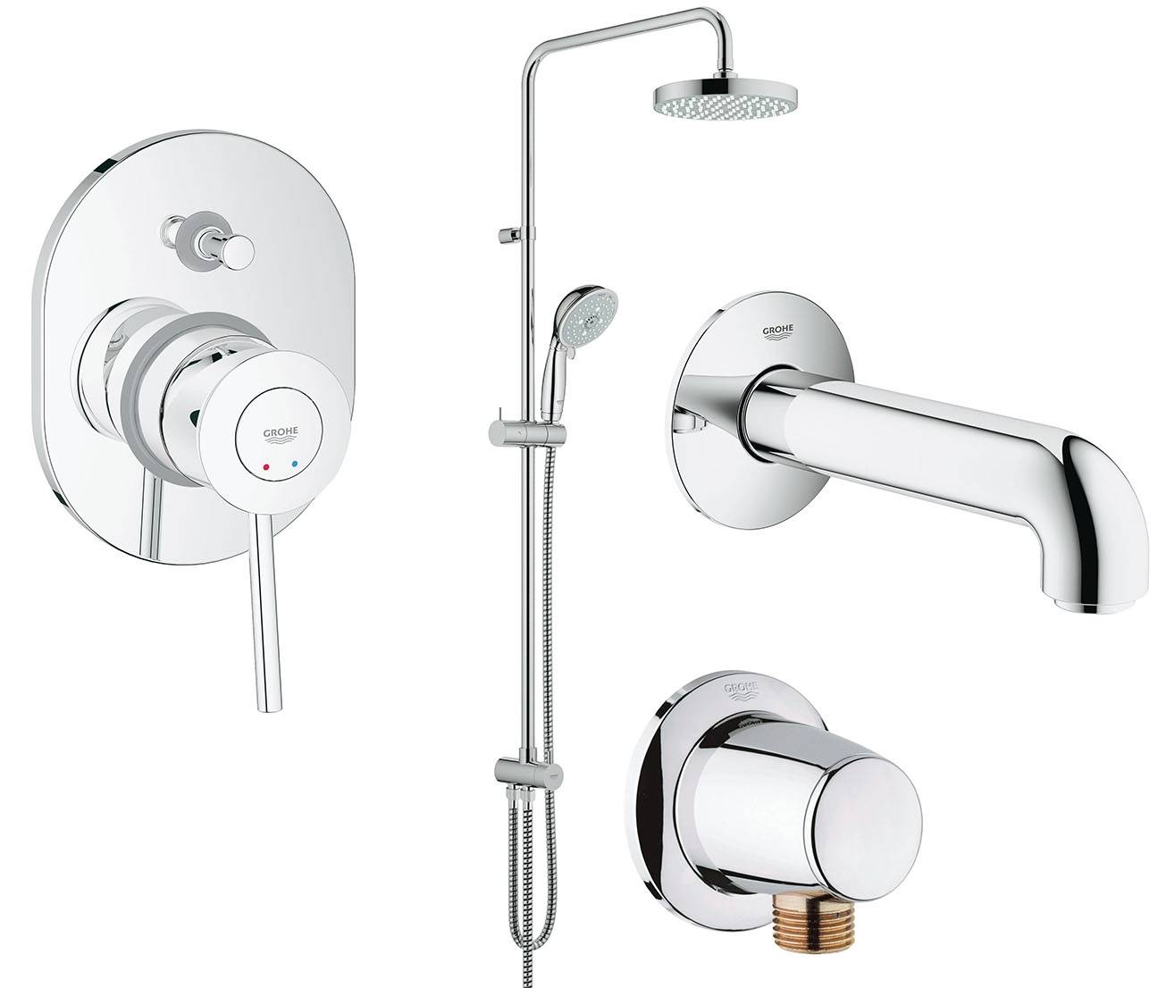 Готовый комплект для душа GROHE BauClassic (NSB0021)