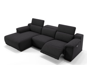 Тканевый диван с полуостровом