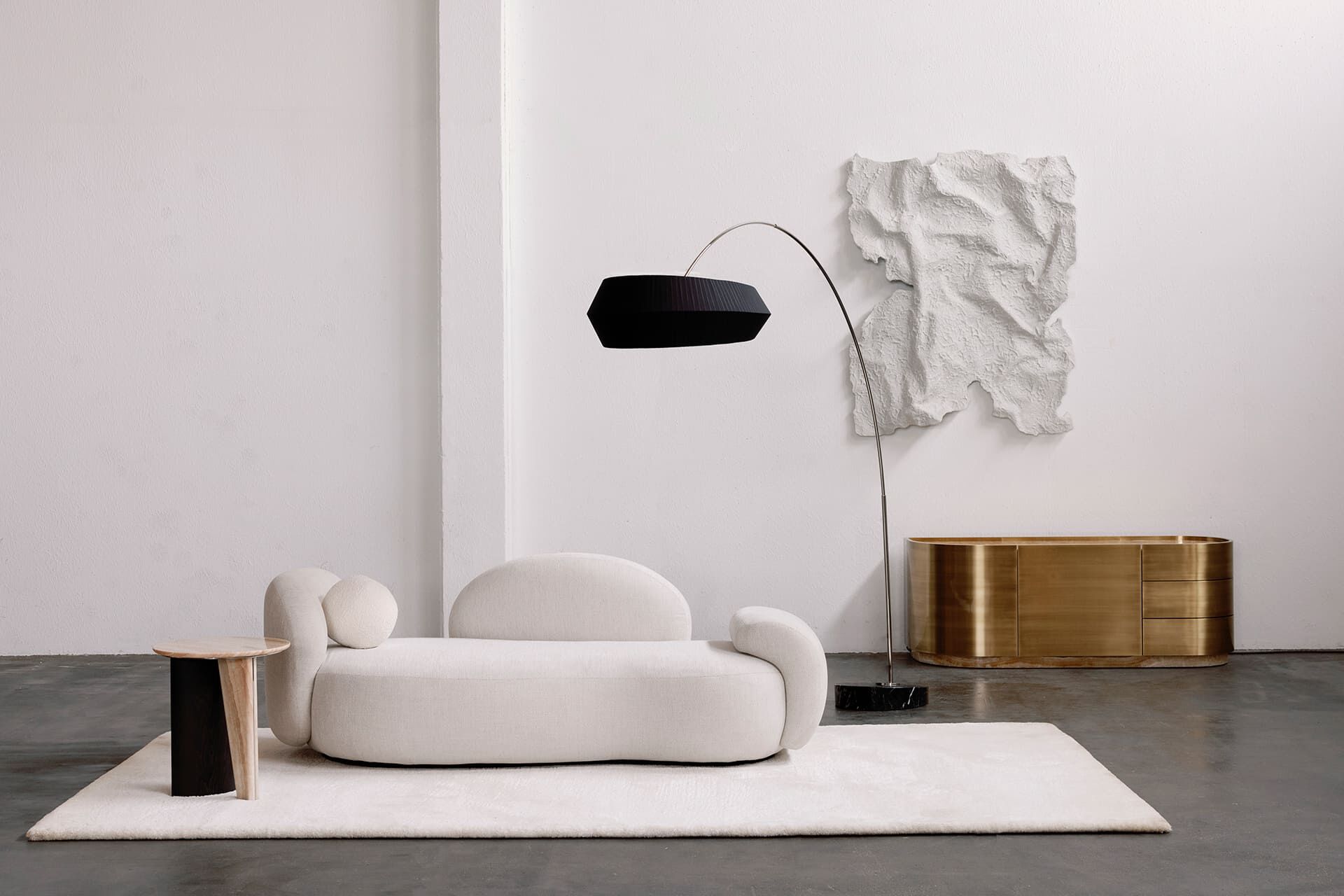 Светодиодная дуговая лампа из нержавеющей стали с шелковым абажуром Greenapple SUBLIME ARCH-00073683 - Вид №3