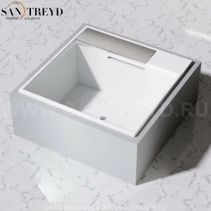 Effegibi WATERSUITE Ванна с функцией SOURCE + WHIRLPOOL: 8 гидромассажных форсунок и функция массажа спины 6+6 форсунок. Размер: длина 160, высота 63,5, ширина 190. Нагрузка на пол: 295 кг/кв. м. Объем воды: 500 л. WS10000002