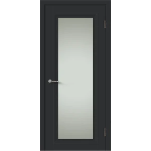Комплект двери Нобиле со стеклом 60x200 см Hardflex цвет антрацит без доборов 89430303 STLM-2140690