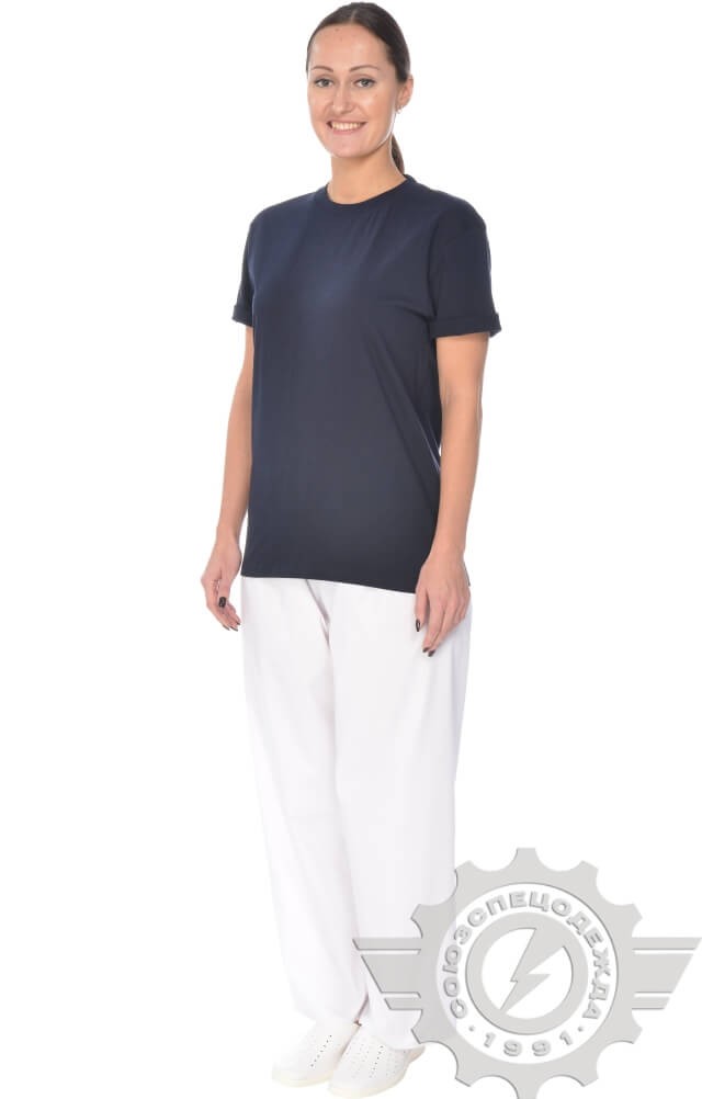 61054 Футболка "Престиж" темно-синяя  Одежда для официантов  размер M (48) Спецодежда  - Вид №10