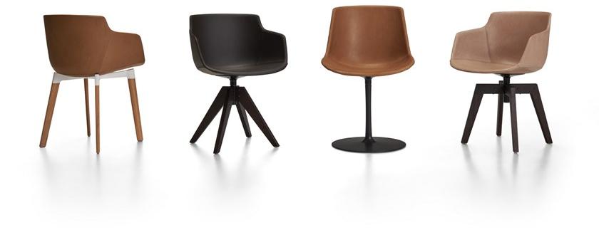 MDF Italia Мягкое кожаное кресло с подлокотниками Flow sun-id-1429258 - Вид №2