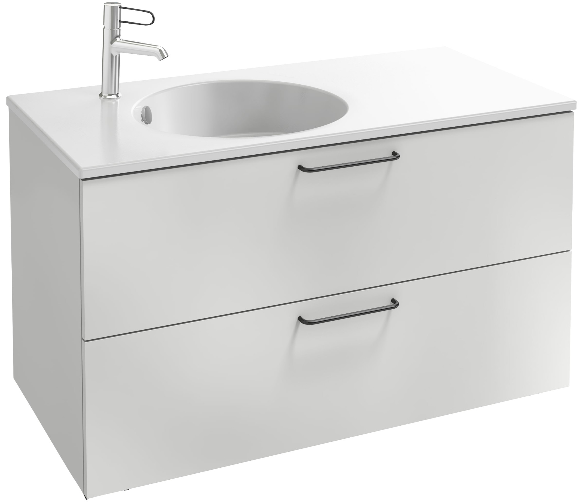 EB2524-R9-P14 Тумба под столешницу 100 см, 2 ящика, черная ручка JACOB DELAFON ODÉON RIVE GAUCHE ODEON RIVE GAUCHE