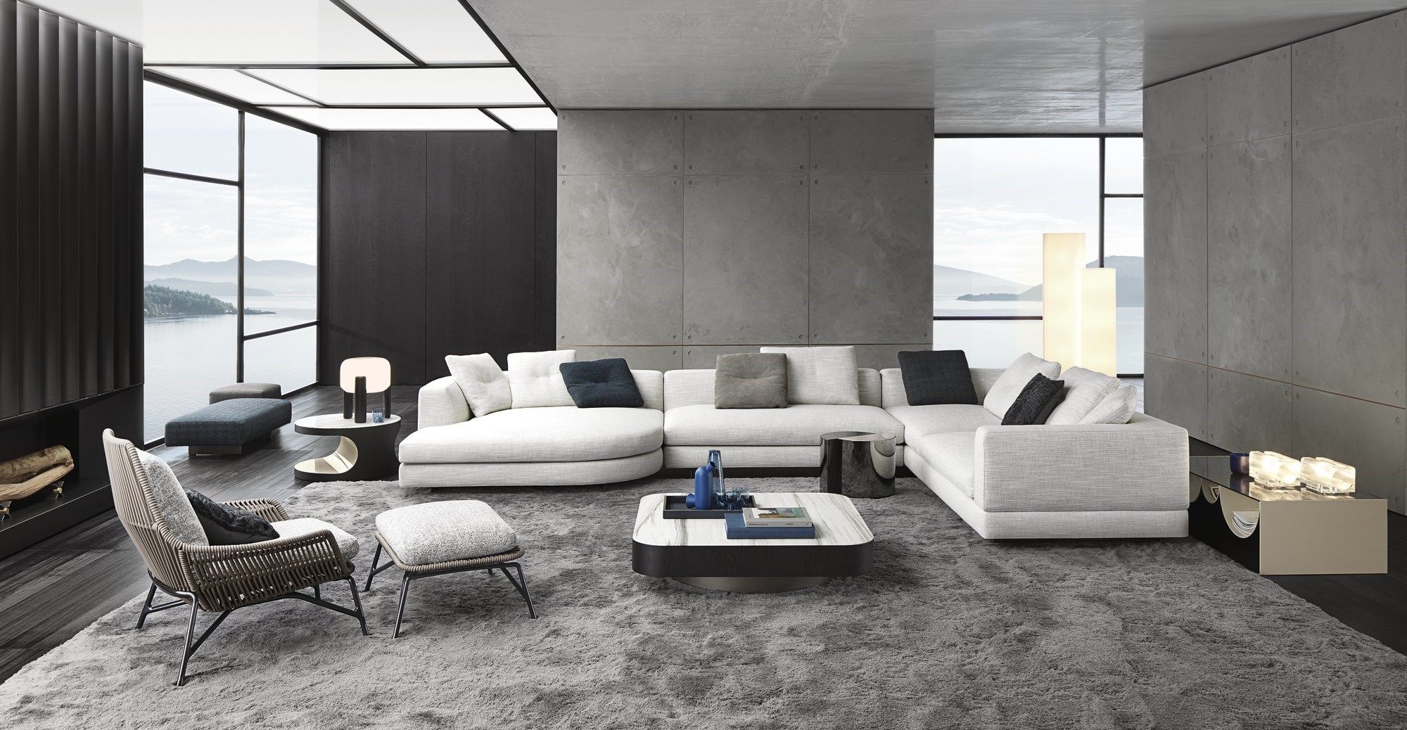 Модульный угловой диван из ткани Minotti ALEXANDER ARCH-00105167 - Вид №6