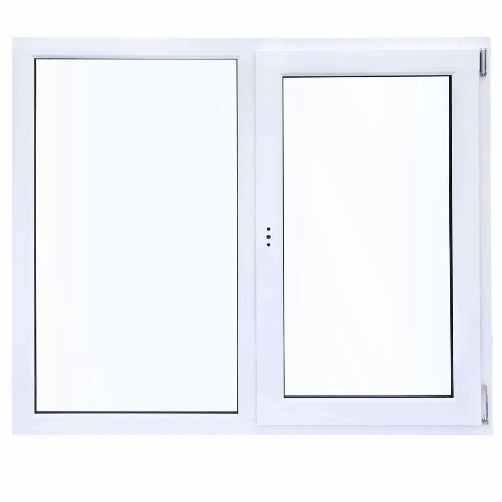 Окно пластиковое ПВХ Deceuninck двустворчатое 1270x1200 мм (ВхШ) однокамерный стеклопакет белый STLM-2106267 - Вид №1