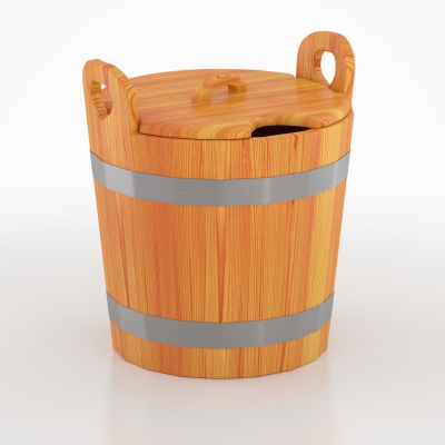 160 Запарник для бани с крышкой (лиственница натуральная) Alyarus  - Вид №1