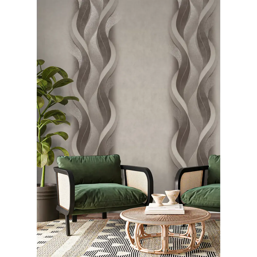 Флизелиновые обои Vog Collection Vilnis темно-серые рельефные 89425044 STLM-1577464 - Вид №3