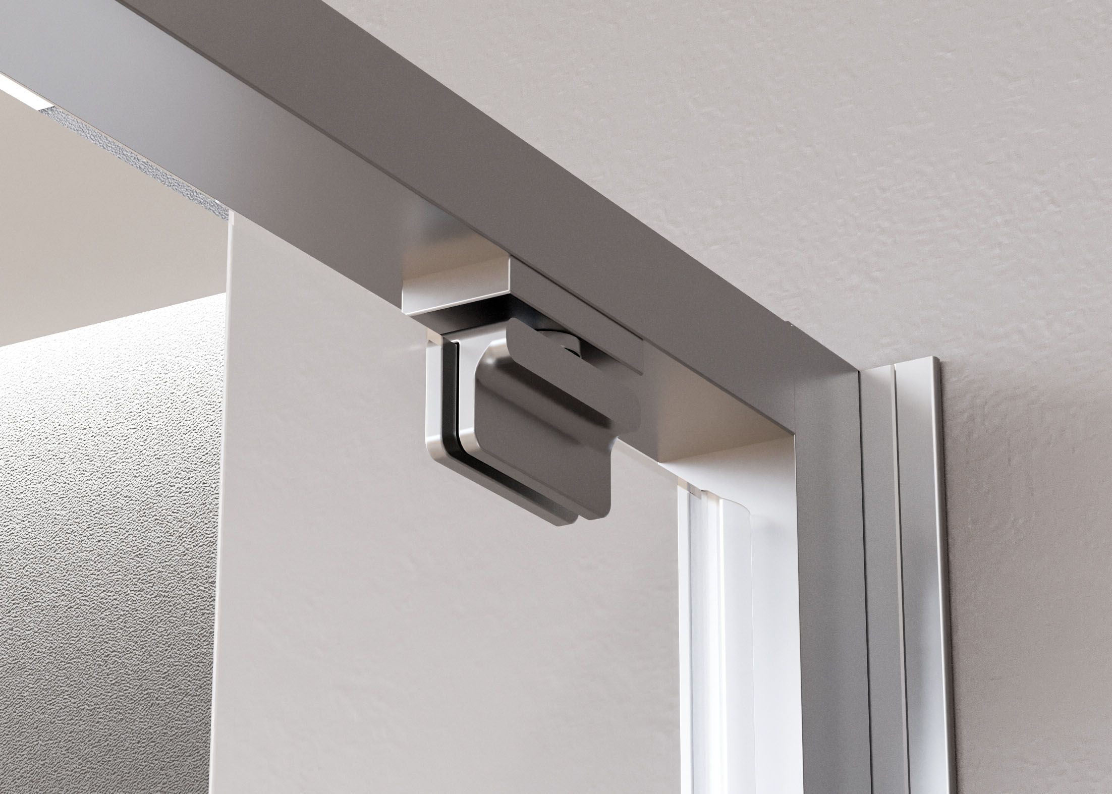 Алюминиевая и стеклянная душевая кабина с распашной дверью Novellini Рига ARCH-00076745 - Вид №6