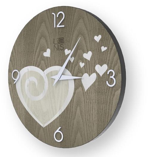 LIGNIS® Настенные часы из инкрустированного дерева Dolcevita love 10.034 / 10.112 - Вид №1