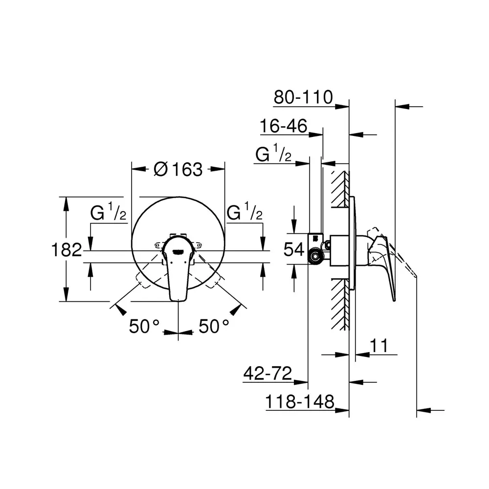 Смеситель для душа встраиваемый Grohe Start Flow 81898929 STLM-2072474 - Вид №1