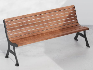 Скамья с досками из скандинавской сосны