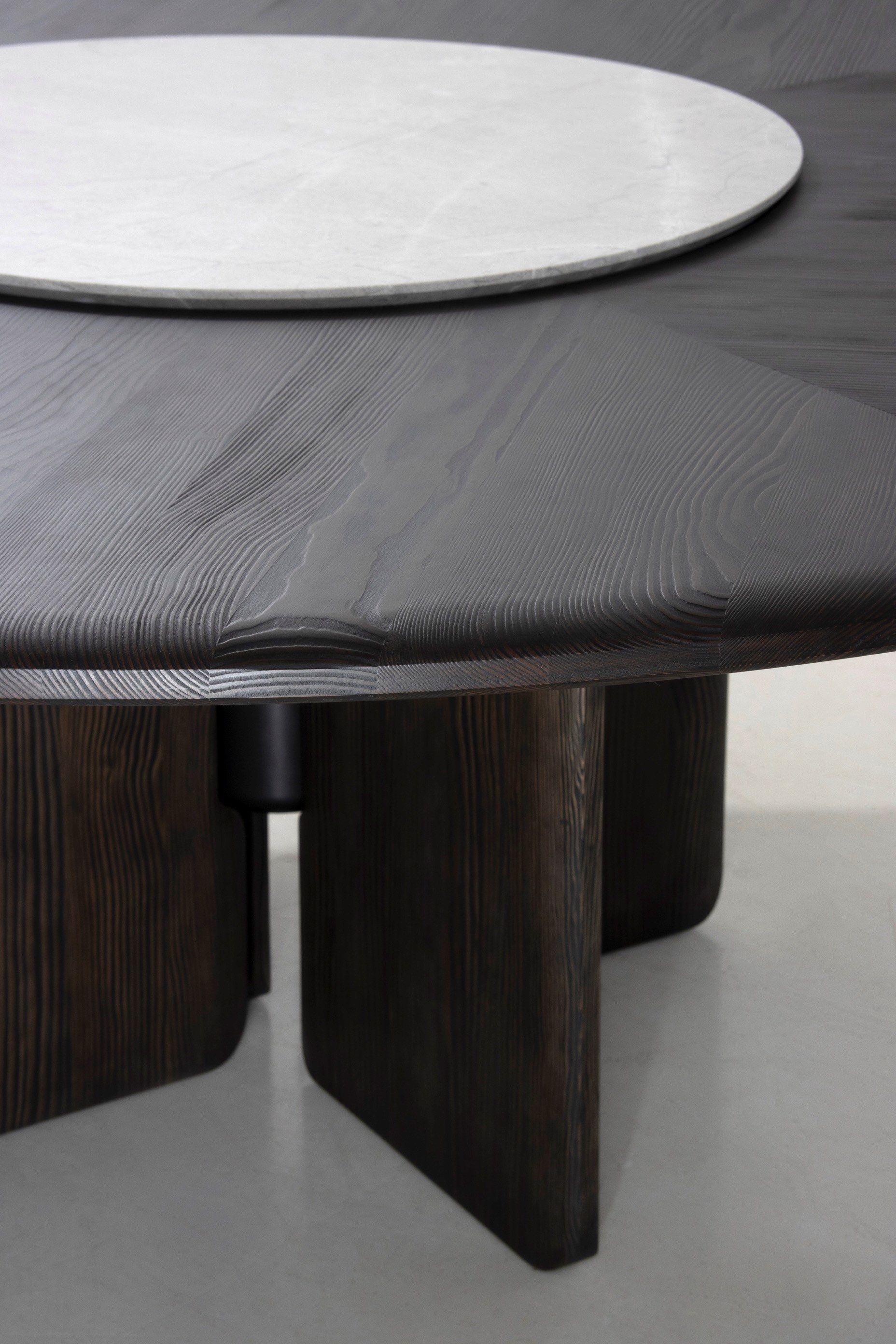 Круглый стол из ели с Lazy Susan District Eight Faifo ARCH-00020407 - Вид №1