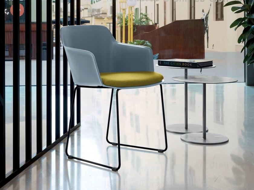 Quinti Sedute Полипропиленовый стул с салазками и подлокотниками Deep plastic sun-id-1508406 - Вид №2