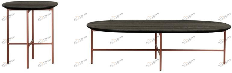 Tacchini Овальный деревянный журнальный столик sun-id-1455743