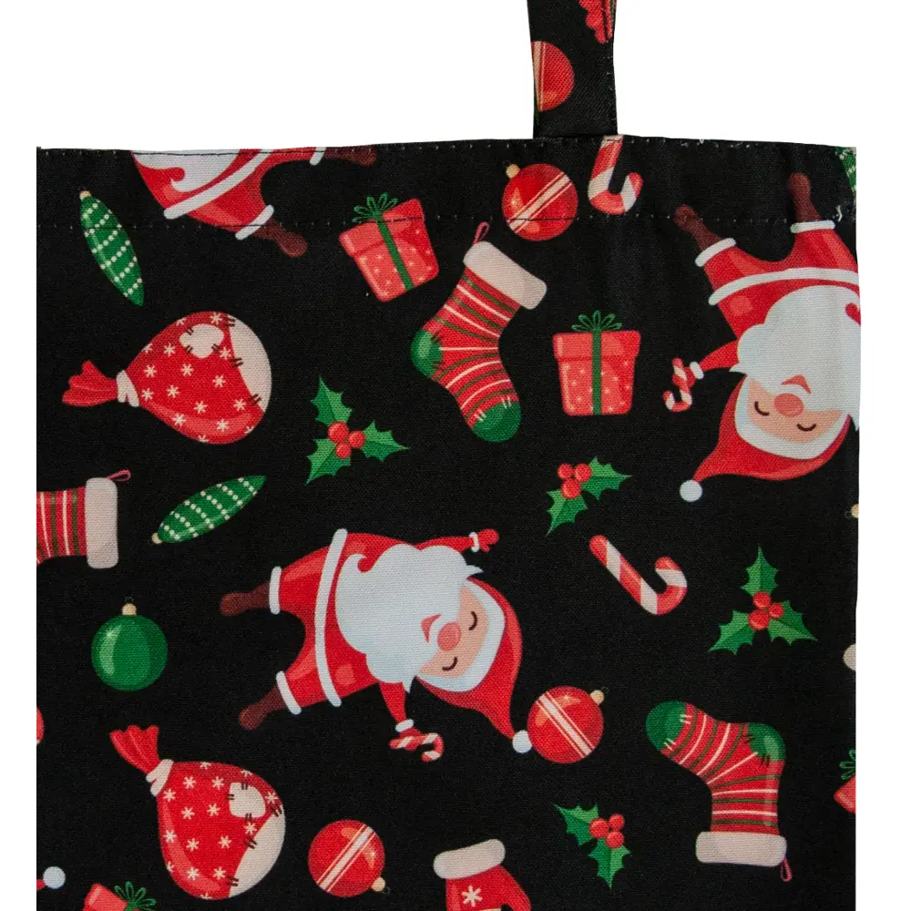 Сумка шоппер Новогодние игрушки 40х35 см черная SEASONS STLM-2042329 - Вид №1