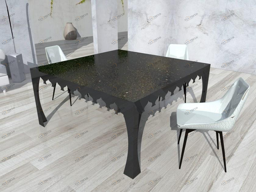 Квадратный обеденный стол из закаленного стекла Le mille e una notte Santreyd sun-id-1453553