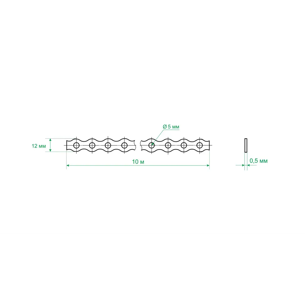 Перфорированная лента волна 12х05 10 м цвет серый Santreyd STLM-2187934 - Вид №5