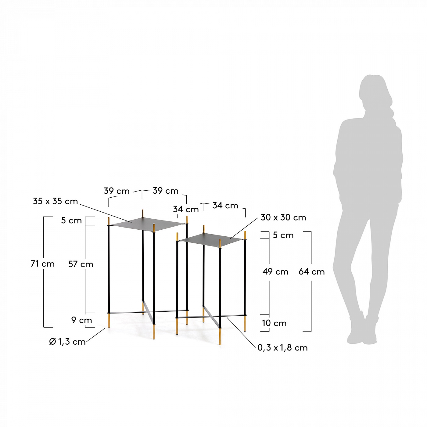 072431 Набор приставных столиков Dagnen La Forma DAGNEN 