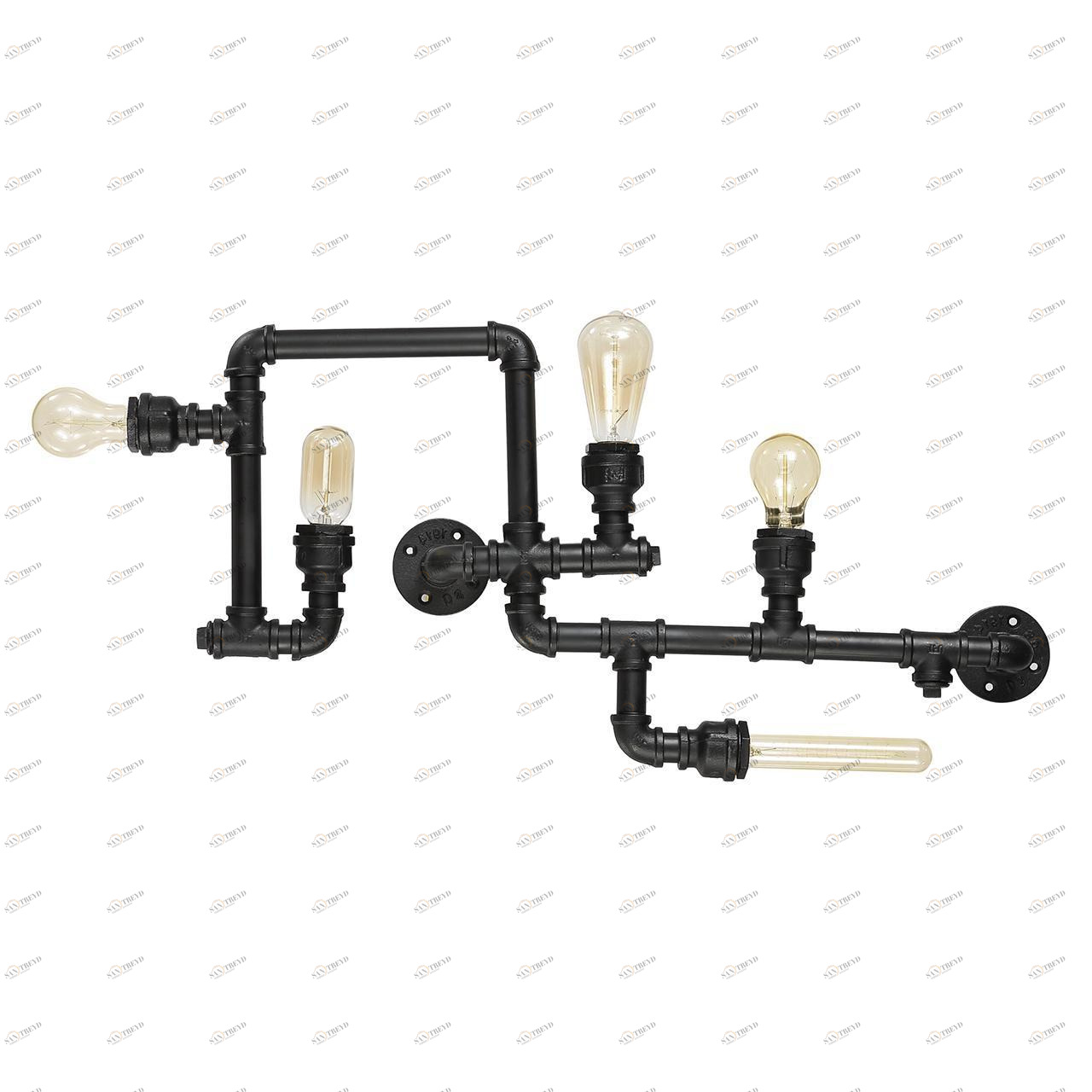 Потолочная люстра Ideal Lux Plumber PL5 Nero IDEAL LUX ДИЗАЙНЕРСКИЕ, PLUMBER 137071 Черный 