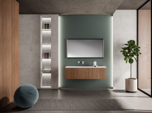 Подвесной туалетный столик с держателем для полотенец