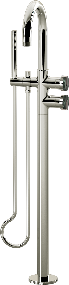 E-11554-R2MG-L1SN-PC Смеситель напольный отдельностоящий (внешняя часть) GRAFF MOD+