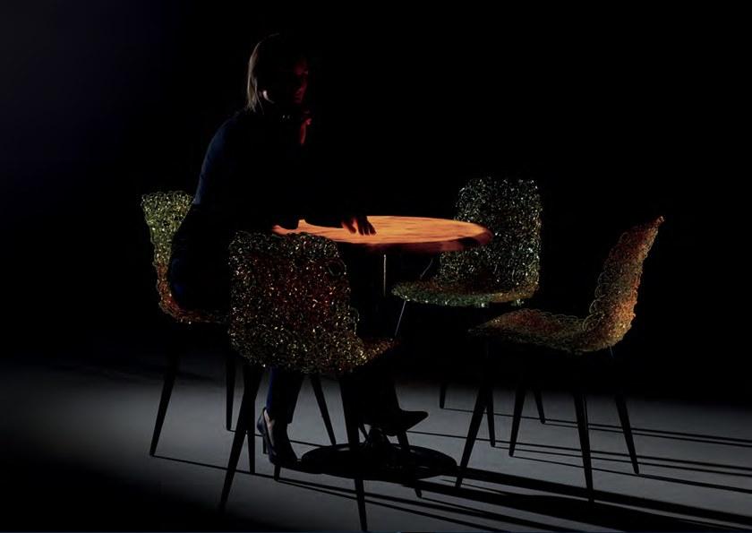 edra Стол с алебастровой столешницей и металлическим основанием  Flm010/020/030  - Вид №5