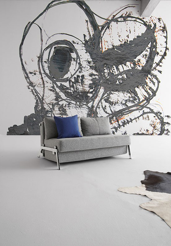 Диван Cubed 140 с подушками и хромированными ножками, гранит Innovation Living CUBEDS3 - Вид №3