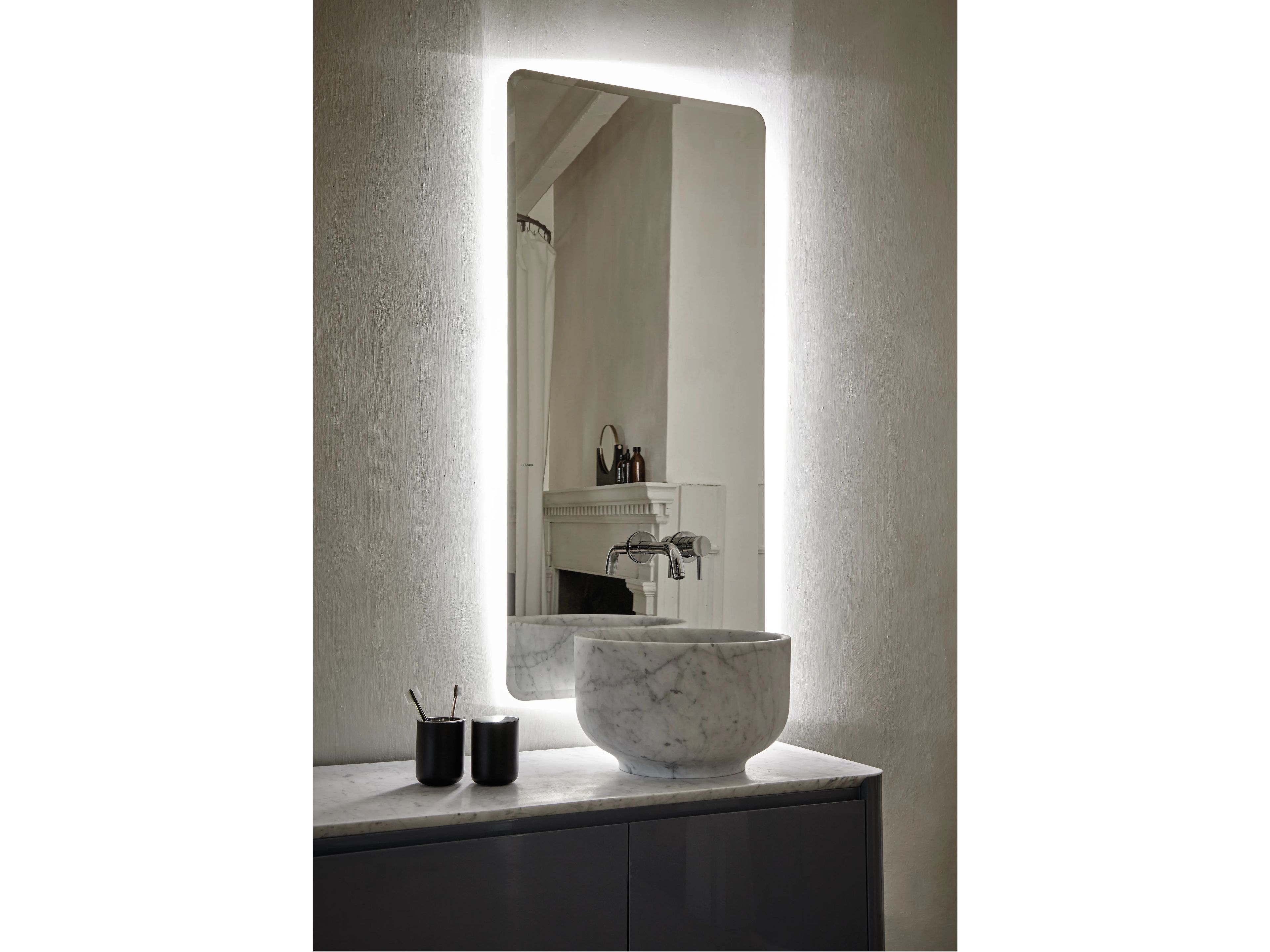 Прямоугольное зеркало со встроенным освещением для ванной комнаты Inbani ORIGIN ARCH-00051810 - Вид №7