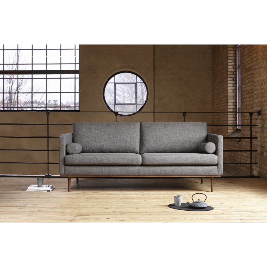 Диван трехместный Vigo, дуб/орех, темно-серый Kragelund 37203208161 - Вид №1
